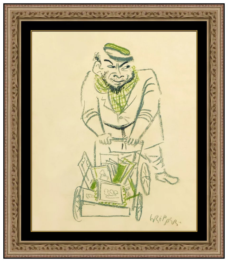 William Gropper Figurative Portrait Oil Painting Signed Framed (1 of 4)