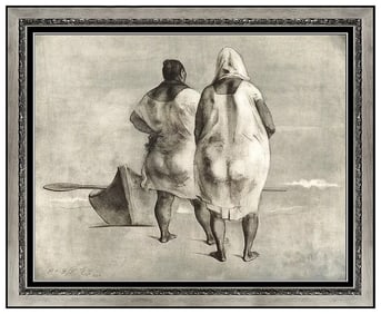 Francisco Zuniga Woman Portrait Lithograph Hand Signed Framed
