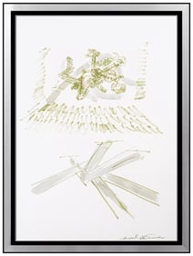 Mark Di Suvero Watercolor Painting Hand Signed Framed