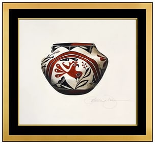 Patricia Dobson Vase Acrylic Painting on Board Signed Framed