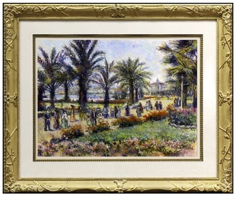 H. Claude Pissarro French Landscape Pastel Seascape Hand Signed