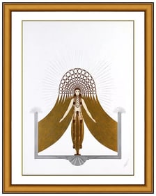 Erte Circe Embossed Serigraph Hand Signed Art Deco Framed