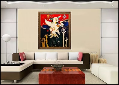 Alexandra Nechita Release the Peace Serigraph on Canvas Signed