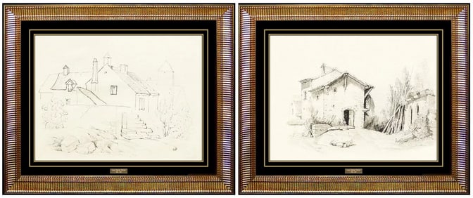 Louis Comfort Tiffany LCT Gold Favrile Glass Drawing Hand Signed