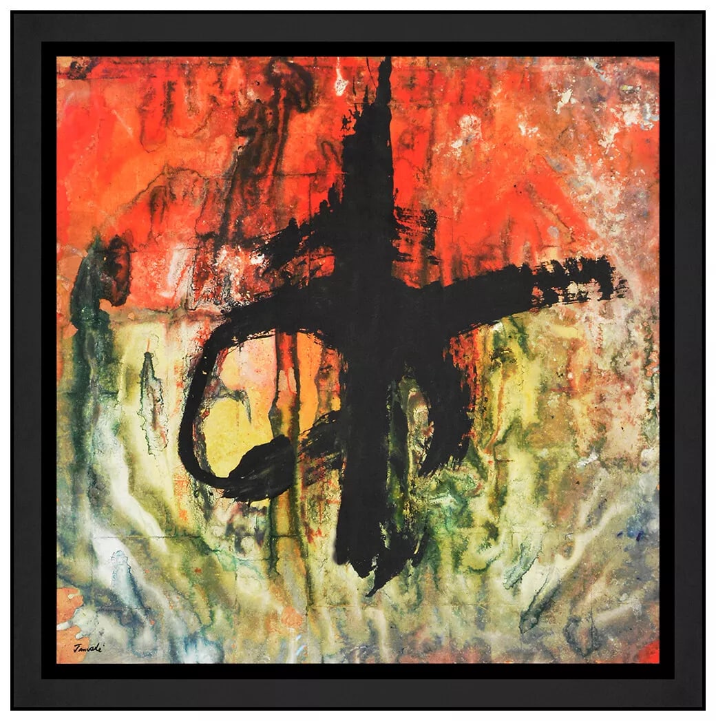 Jamali Rare Giclée 3292 Hand Signed Modern Abstract Artwork Framed: This Lot includes:Gallery Coa & Free Domestic Shipping (*Insurance And International Shipping For An Additional Charge)Artist: JamaliTitle: Untitled 3292Medium: giclee on paperSize: 25" x 25" Framed: