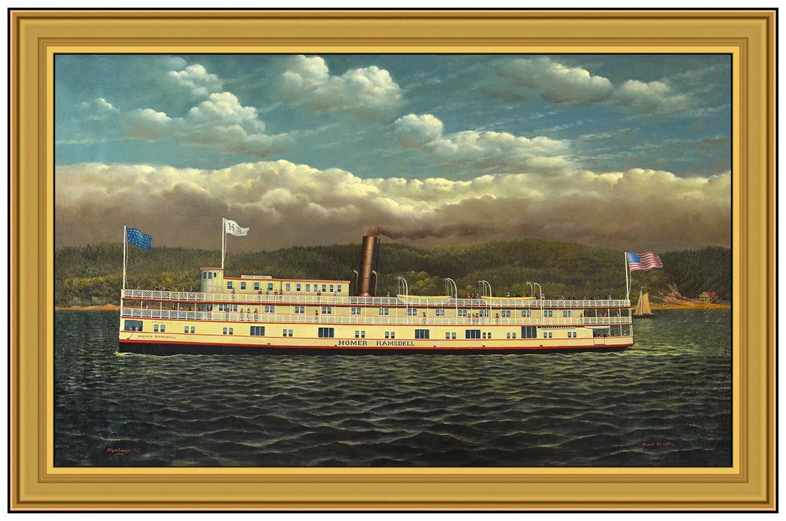 Albert Nemethy Sr. Oil Painting Homer Ramsdell Boat Signed Framed Artwork (1 of 6)