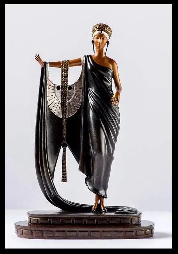 $20,000 Erte Signed Bronze Sculpture Sophisticated Lady Original Romain Tirtoff (1 of 3)