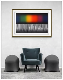 Mark Rowland Large Color Serigraph Drip Hand Signed Modern Abstract Framed Art