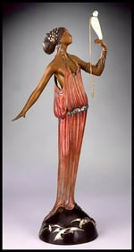 Erte Signed Bronze Sculpture Love Goddess Original Art Deco Antique $21,000 Ret