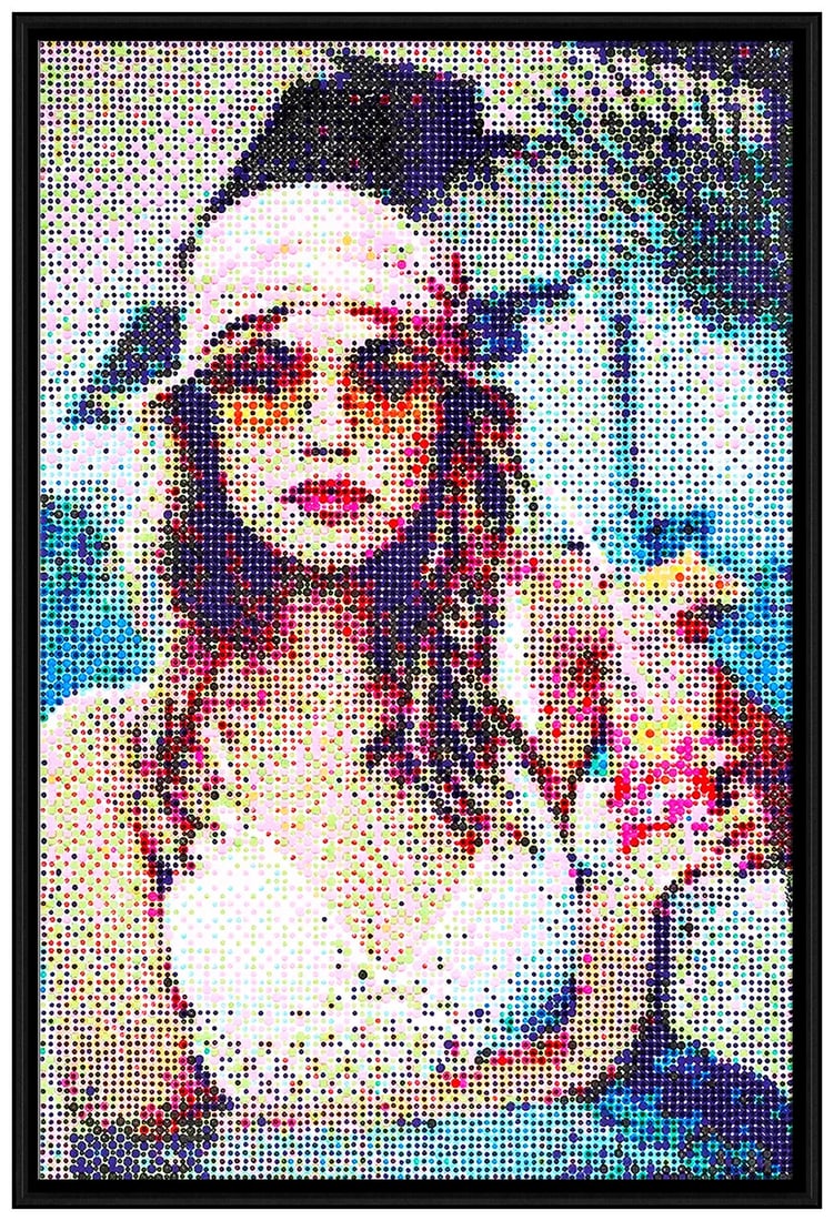 Kan Dmv Large Original Graffiti Painting On Canvas Female Portrait Signed Framed (1 of 6)