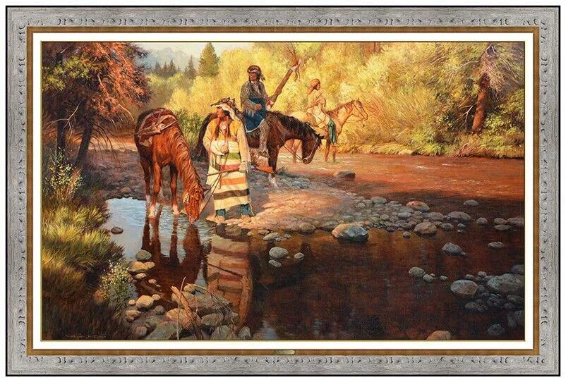 Gary Kapp Original Oil Painting On Canvas Signed Western Landscape Art Framed (1 of 6)