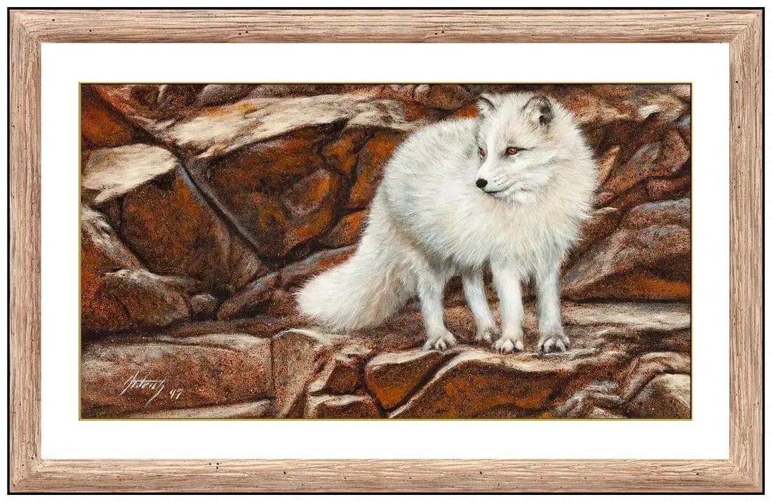 Edward Ned Aldrich Original Wildlife Painting Oil On Board Signed Animal Framed (1 of 4)