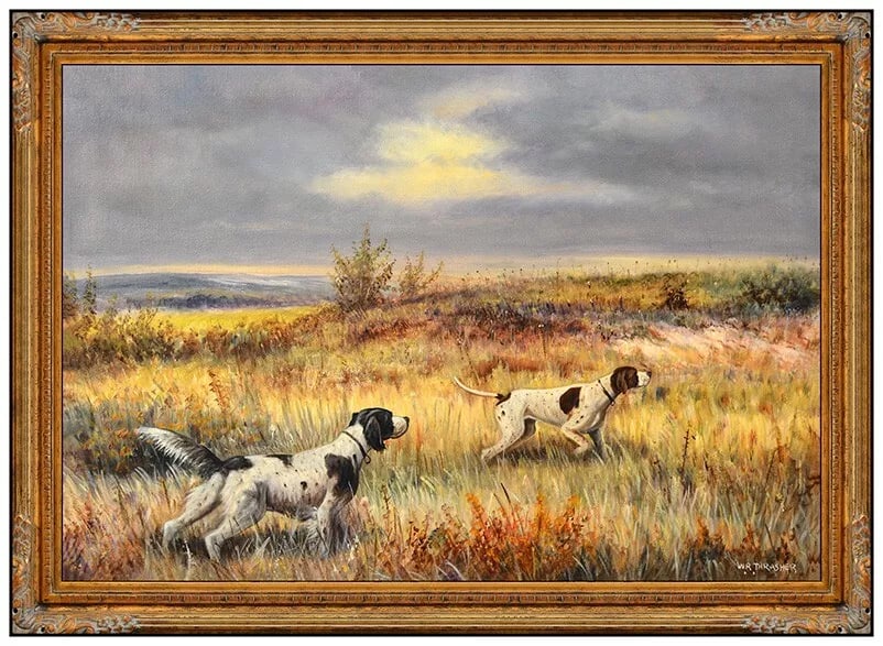 William Robert Thrasher Large Original Signed Landscape Oil Painting on Canvas (1 of 5)