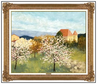 Marie Lucie Nessi Valtat French Landscape Oil Painting on Canvas Signed Art