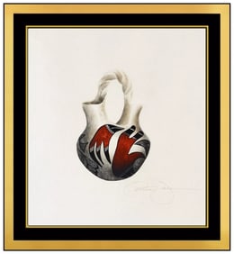 Patricia Dobson Vase Still Life Acrylic Painting Signed Framed Artwork