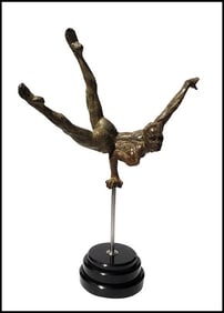 Richard Macdonald Caruso III Cirque Bronze Figurative Sculpture Signed Art