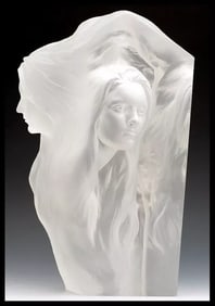 Frederick Hart Reflections Acrylic Sculpture Signed Female Lucite Artwork