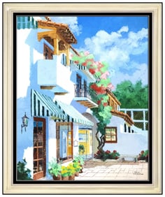 Ronni Pastorini Cityscape Oil Painting on Canvas Signed Framed Original