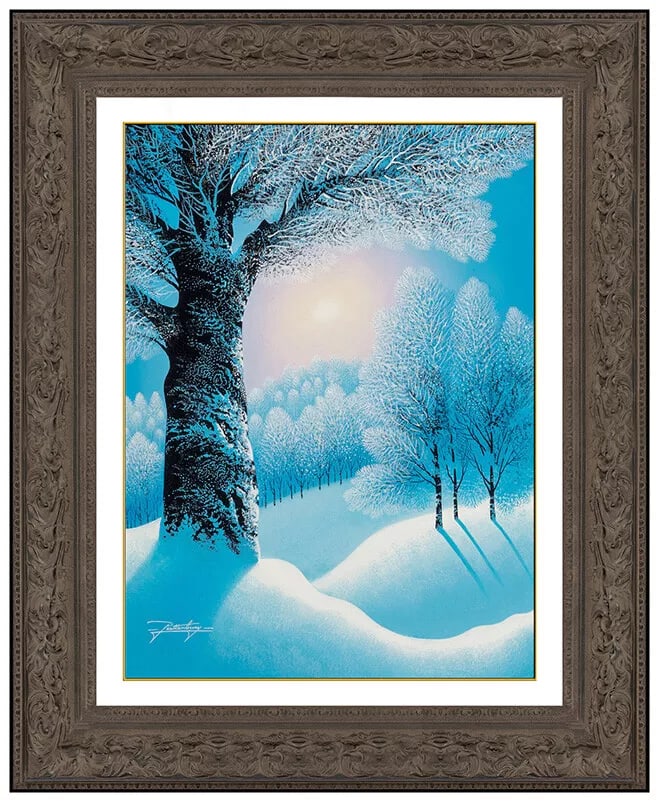 Jon Rattenbury Winter Landscape Acrylic Painting on Canvas Signed Original (1 of 4)