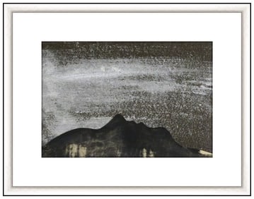 Dirk Bell Surreal Portrait Mixed Media Painting Signed Framed Artwork