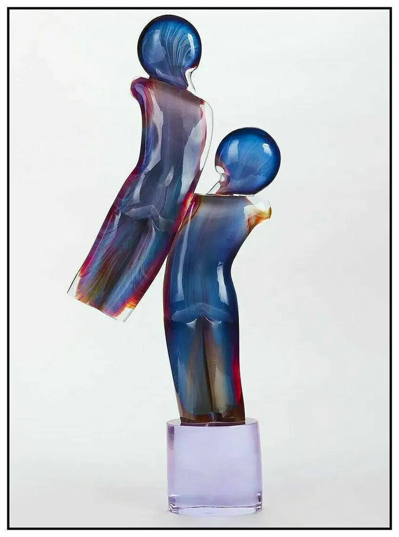 Dino Rosin Murano Glass Children Sculpture Signed Large Modern Artwork (1 of 3)