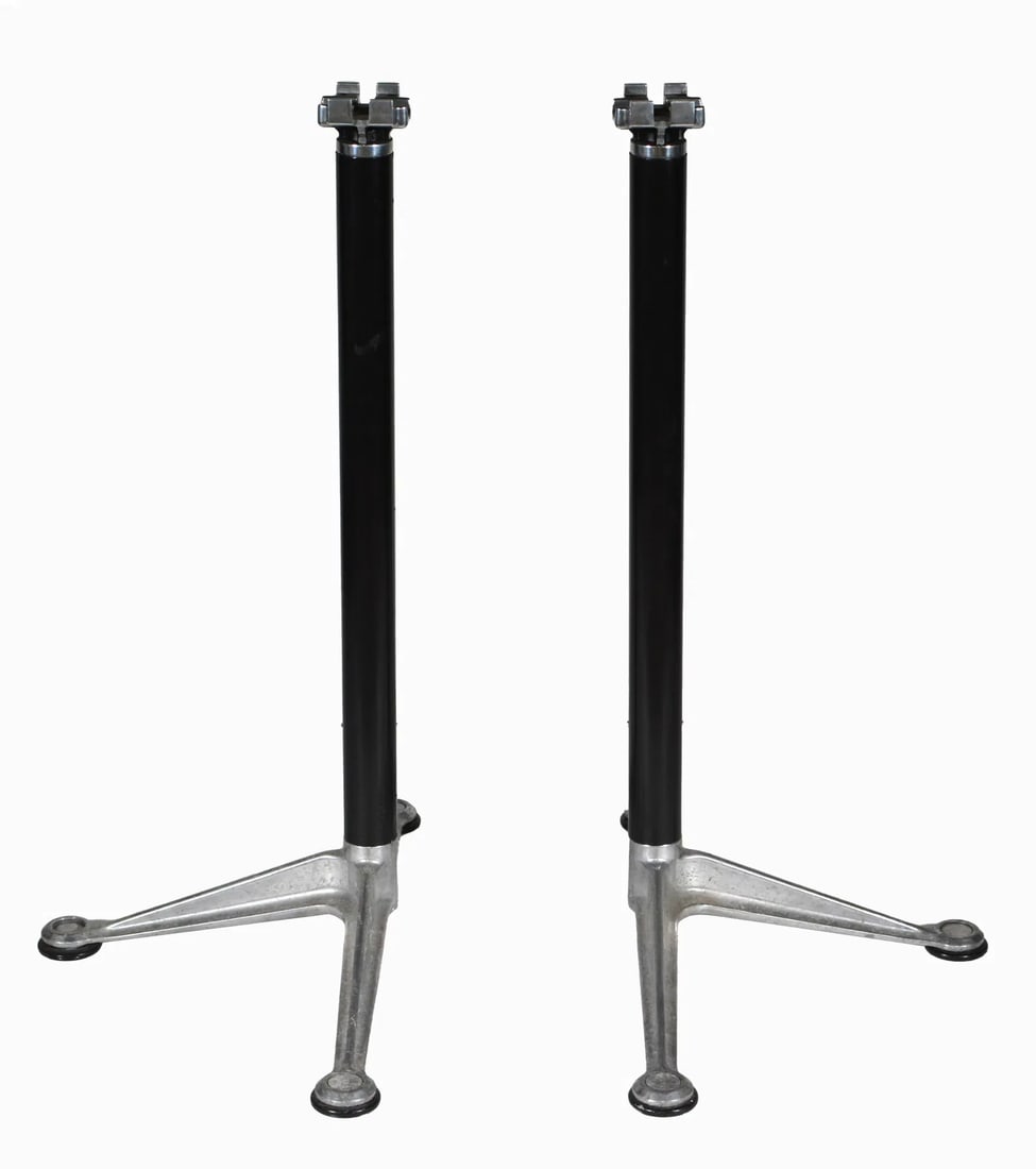 Herman Miller Bruce Burdick Group System Large Aluminum Table Legs: *Aluminum table legs from Bruce Burdick Group table. Measure 27" tall.