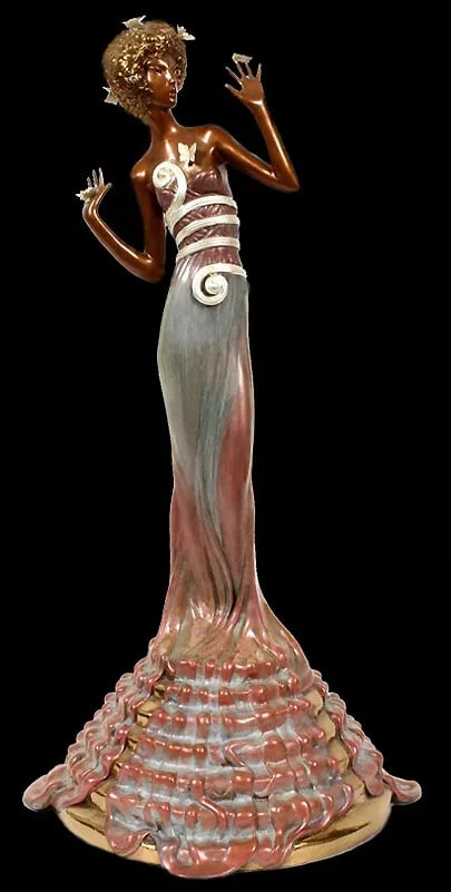 Erte Signed Bronze Sculpture Fantasia Original Art Deco Romain De Tirtoff Artwork (1 of 2)