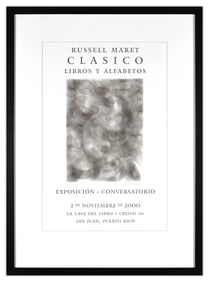 Russell Maret Embossed Exhibition Poster Signed Framed New York Based Print Art