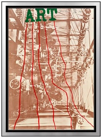 Jim Dine Large Original Color Lithograph Hand-Signed Authentic Pop Art Framed Artwork