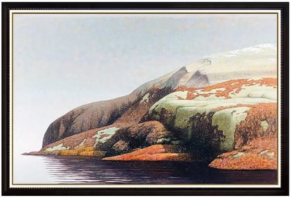 Phil Schirmer Original Egg Tempera Painting on Board Landscape Signed Framed Artwork