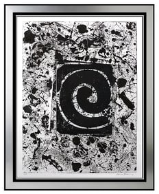 Sam Francis Original Color Aquatint SFE 003 Hand-Signed Abstract Framed Artwork