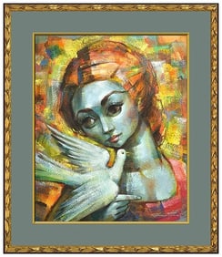 Raymond Howell Original Oil Painting on Board Figurative Portrait Signed Artwork