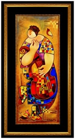 Dorit Levi The Dancer Large Color Serigraph Female Portrait Music Hand-Signed Artwork