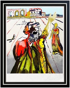 Salvador Dali Color Lithograph Surreal Artwork Hand-Signed Authentic Framed Artwork