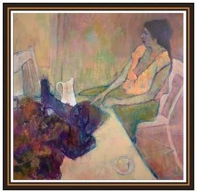 Stephen Bagnell Large Oil Painting on Board Portrait Signed Framed Artwork