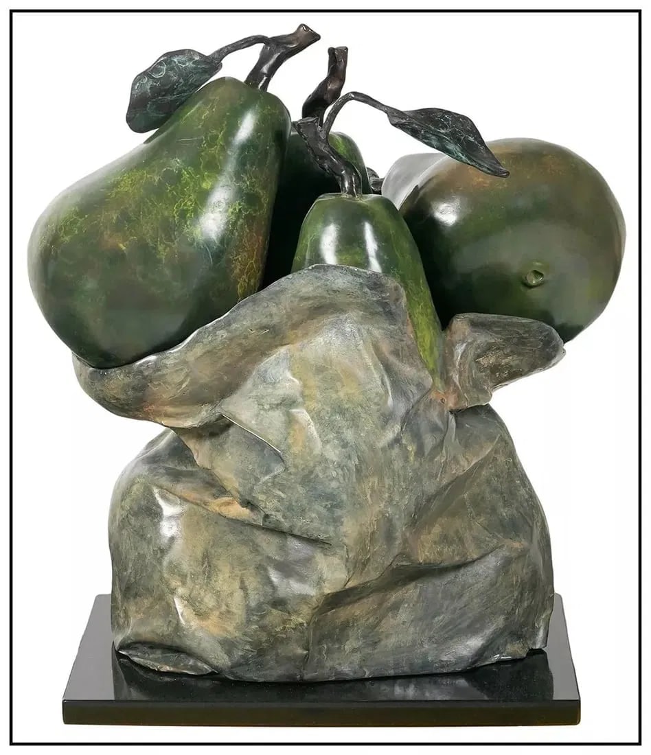 David Butler Trio of Pears Bronze Sculpture Still Life Original Signed Artwork (1 of 6)