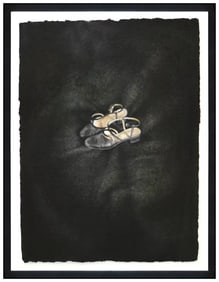 Lena Liv Original Mixed Media Painting on Canvas Fashion Shoes Signed Framed Artwork