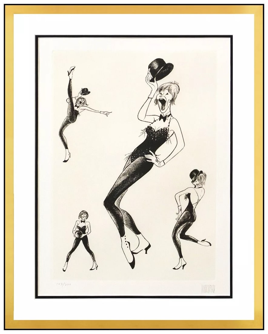 Al Hirschfeld Etching Signed Caricature Shirley MacLaine Framed Artwork: This Lot Includes:Gallery Coa & Free Domestic Shipping (*Insurance And International Shipping For An Additional charge)Artist: Al HirschfeldTitle: Shirley MaclaineMedium: EtchingSize: 20” X 15&r