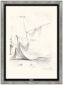 Salvador Dali Original Etching The Departure of the Fisherman Signed Artwork