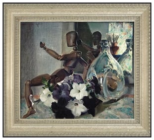 Arthur Meltzer Original Still Life Oil Painting Signed Authentic Canvas Art