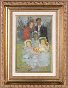 Gabriel Spat Oil on Board Signed and Framed Original Impressionist Painting
