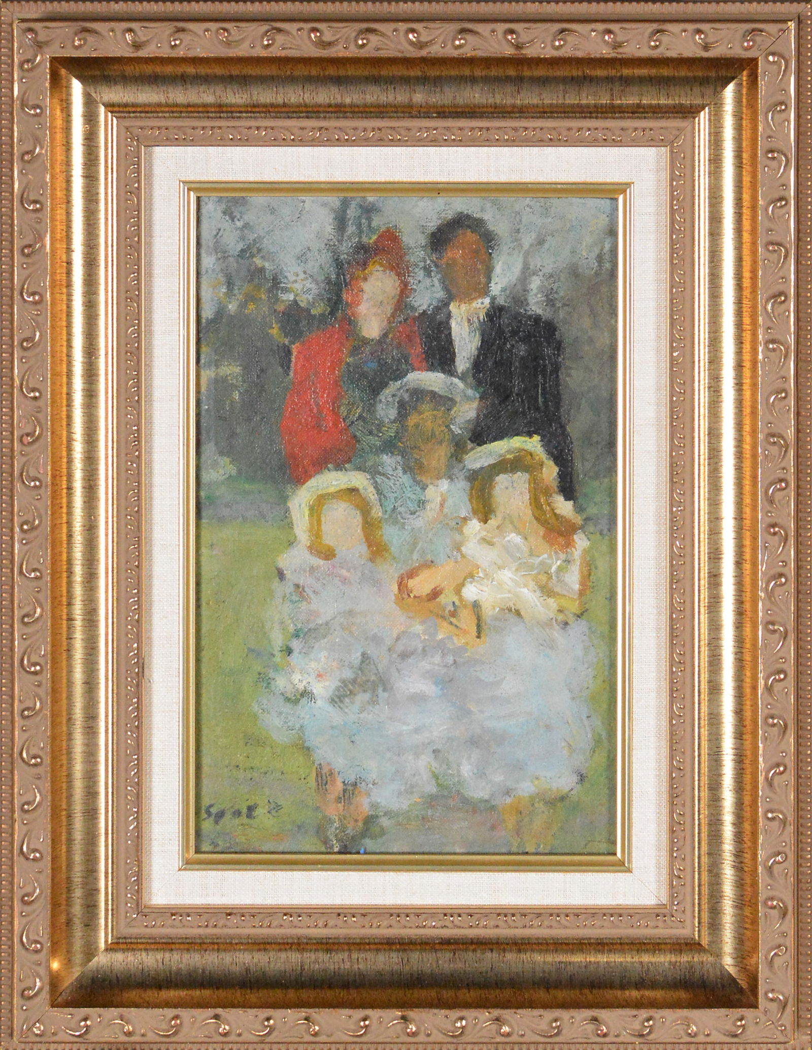 Gabriel Spat Oil on Board Signed and Framed Original Impressionist Painting (1 of 4)