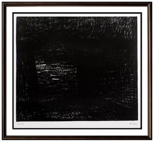 Henry Moore Original Lithograph The Bridge Signed Abstract Landscape Art
