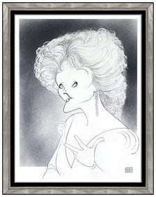 Al Hirschfeld Original Pen Ink Drawing Portrait Signed Framed Artwork