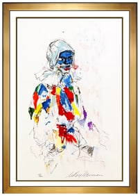Leroy Neiman Original Harlequin Serigraph Signed Framed Portrait Artwork
