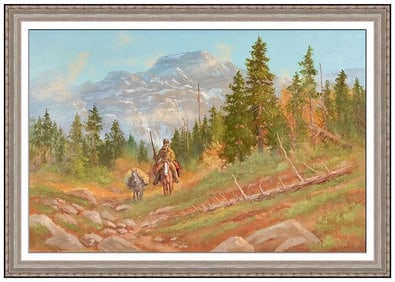 Mark Ogle Original Landscape Oil Painting Signed Framed Board Artwork