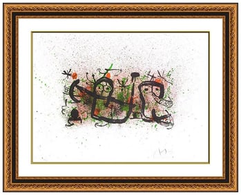 Joan Miro Original Lithograph Ma De Proverbis Signed Framed Artwork