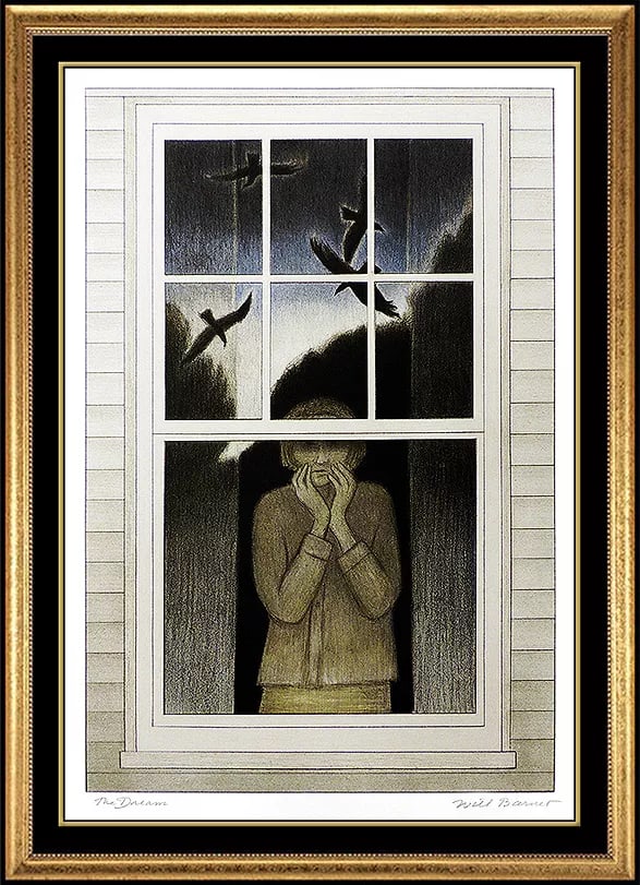 Will Barnet Original Lithograph The Dream Signed Rare Portrait Artwork: This lot includes:Gallery COA & free domestic shipping (*insurance and international shipping for an additional charge)Artist: Will Barnet Title: The Dream Medium: LithographSize: 28" x 19"Framed: 38