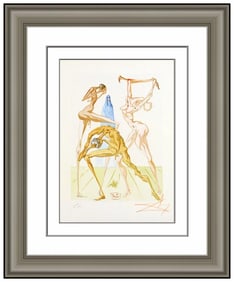 Salvador Dali Original Inferno Canto 19 Etching Signed Framed Artwork