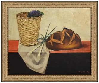 Andre Segovia Original Still Life Oil Painting Signed Framed Artwork